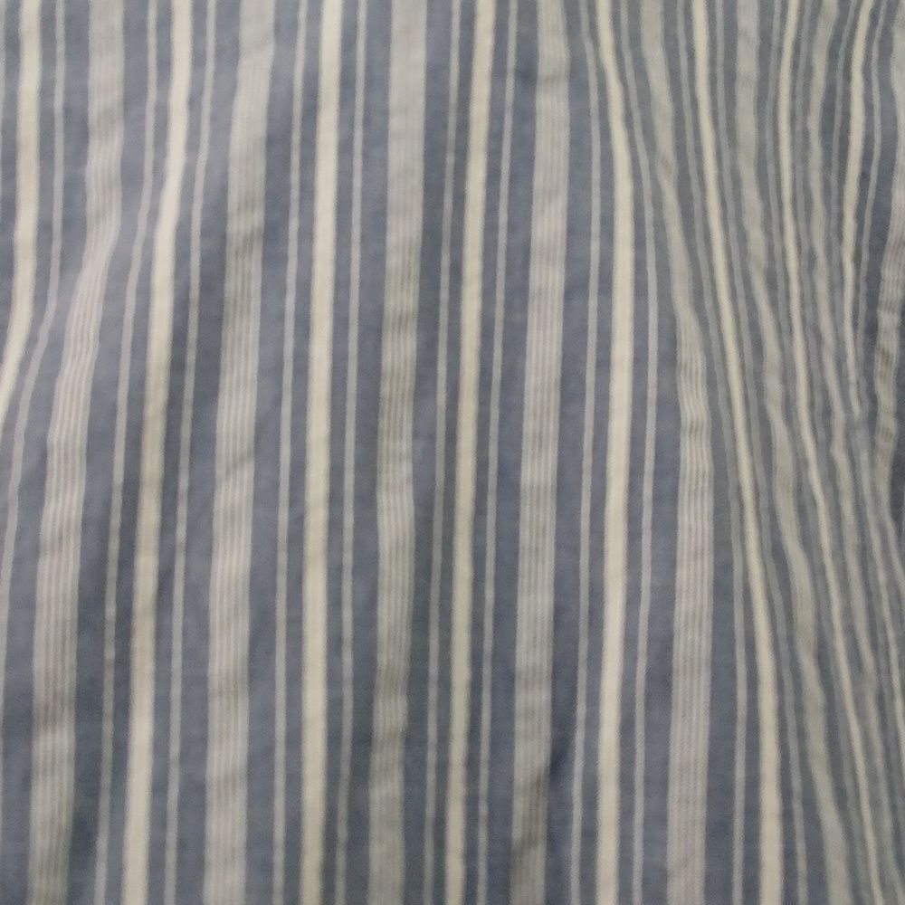 H&M blue white striped long sleeve shirt dress Sz L NWOT - Picture 4 of 8